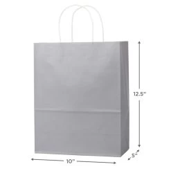 Hallmark 12.5" 12-Pack Assorted Kraft Paper Gift Bags -Hallmark 12.5 Prints and Solids 12Pack Assorted Gift Bags 5EGB6049 03