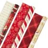 Hallmark Red And Gold 3-Pack Reversible Christmas Wrapping Paper, 120 Sq. Ft. -Hallmark 3Pack Red and Gold Reversible Christmas Wrapping Paper 5JXW1029 01
