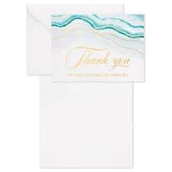Hallmark Abstract Waves Boxed Blank Sympathy Thank-You Notes, Pack Of 20 -Hallmark Abstract Waves Boxed Blank Sympathy ThankYou Notes 5STZ1101 03