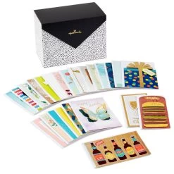 Hallmark Assorted All-Occasion Handmade Greeting Cards In Black Scattered Dot Organizer -Hallmark Assorted AllOccasion Greeting Cards in Organizer 5EBN1121 07