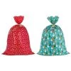 Hallmark Snowmen On Blue And Snowflakes On Red 2-Pack Giant Plastic Christmas Gift Bags -Hallmark Assorted Giant Plastic Christmas Gift Bags 5XGB1452 01