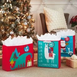 Hallmark -Hallmark Assorted L and XL Kids Christmas Gift Bags 5XGB4896 02