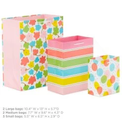 Hallmark Assorted Pastel Designs 8-Pack Small, Medium And Large Gift Bags 10 Hallmark Assorted Pastel Designs 8-Pack Small, Medium And Large Gift Bags -Hallmark Assorted Small Large Pastel Designs Gift Bags 5EGB6640 03