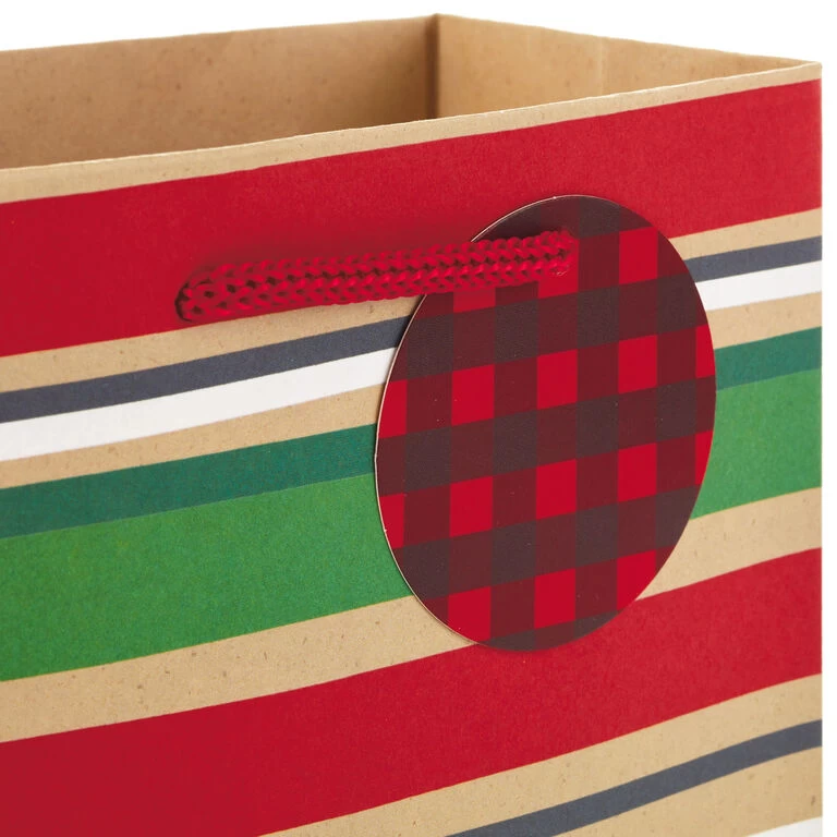 Hallmark Assorted Rustic Designs 8-Pack Small, Medium And Large Christmas Gift Bags 8 Hallmark Assorted Rustic Designs 8-Pack Small, Medium And Large Christmas Gift Bags - Image 6