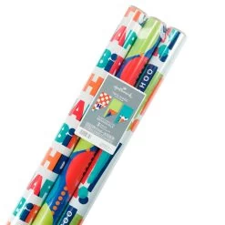Hallmark Birthday Celebration 3-Pack Reversible Wrapping Paper 15 Hallmark Birthday Celebration 3-Pack Reversible Wrapping Paper -Hallmark Birthday Celebration 3Pack Reversible Wrapping Paper 5EWR2946 07