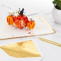 Hallmark Fun And Frightful 3D Pop-Up Halloween Card -Hallmark Black Cat on Pumpkins 3D PopUp Halloween Card 1299IEH1003 08