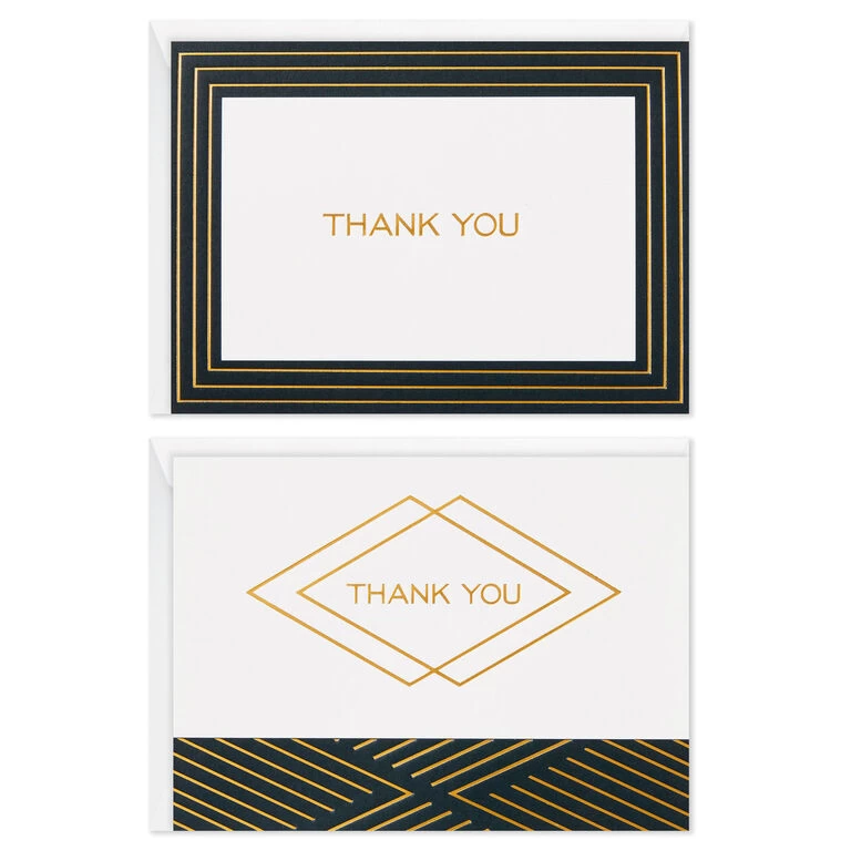 Hallmark Black And Gold Bulk Blank Thank-You Notes, Pack Of 50 4 Hallmark Black And Gold Bulk Blank Thank-You Notes, Pack Of 50 - Image 2