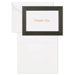 Hallmark Black And Gold Bulk Blank Thank-You Notes, Pack Of 50 12 Hallmark Black And Gold Bulk Blank Thank-You Notes, Pack Of 50 -Hallmark Black and Gold Bulk Blank ThankYou Notes Assortment 1399WTU3882 03