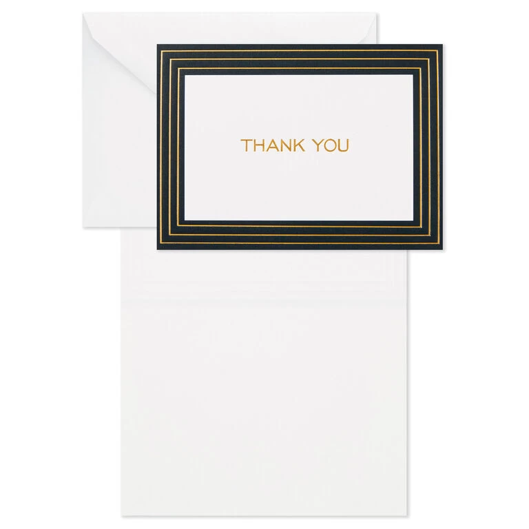 Hallmark Black And Gold Bulk Blank Thank-You Notes, Pack Of 50 5 Hallmark Black And Gold Bulk Blank Thank-You Notes, Pack Of 50 - Image 3