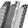 Hallmark Black And White Prints 3-Pack Reversible Wrapping Paper, 75 Sq. Ft. Total -Hallmark Black and White Prints 3Pack Reversible Gift Wrap 5EWR6401 01