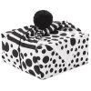 Hallmark 26" Black-and-White Fabric Gift Wrap With Elastic Band -Hallmark BlackandWhite Square Flat Wrapping Cloth 1299EJR6377 01
