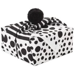 Hallmark 26" Black-and-White Fabric Gift Wrap With Elastic Band