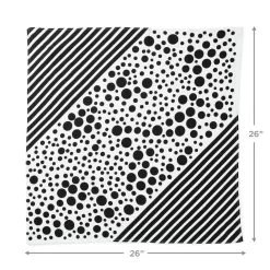 Hallmark 26" Black-and-White Fabric Gift Wrap With Elastic Band -Hallmark BlackandWhite Square Flat Wrapping Cloth 1299EJR6377 04