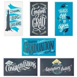 Hallmark Sophisticated Assorted Money Holder Graduation Cards, Pack Of 36 -Hallmark Blue Black Money Holder Graduation Cards Assortment 5GEY1002 02