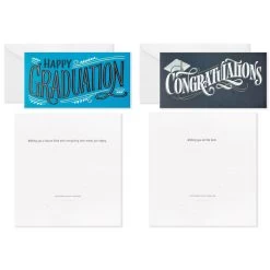 Hallmark Sophisticated Assorted Money Holder Graduation Cards, Pack Of 36 -Hallmark Blue Black Money Holder Graduation Cards Assortment 5GEY1002 03