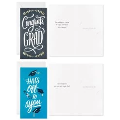 Hallmark Sophisticated Assorted Money Holder Graduation Cards, Pack Of 36 -Hallmark Blue Black Money Holder Graduation Cards Assortment 5GEY1002 05