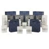 Hallmark Bulk Blue And Gray 18-Pack Holiday Gift Bags, Assorted Sizes And Designs