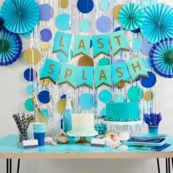 Hallmark Color Pop Party Decor Kit, Cool Ombré Stripe 7 Hallmark Color Pop Party Decor Kit, Cool Ombré Stripe -Hallmark Blue and Green Party Supplies Banner Decorations 5CLP1016 03
