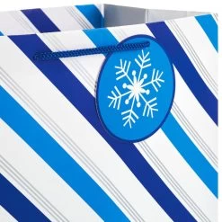 Hallmark Blue And Silver 8-Pack Holiday Gift Bags, Assorted Sizes And Designs -Hallmark Blue and Silver Holiday Gift Bags Bulk Pack XGB4895 04