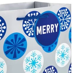 Hallmark Blue And Silver 8-Pack Holiday Gift Bags, Assorted Sizes And Designs -Hallmark Blue and Silver Holiday Gift Bags Bulk Pack XGB4895 05