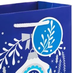 Hallmark Blue And Silver 8-Pack Holiday Gift Bags, Assorted Sizes And Designs -Hallmark Blue and Silver Holiday Gift Bags Bulk Pack XGB4895 06