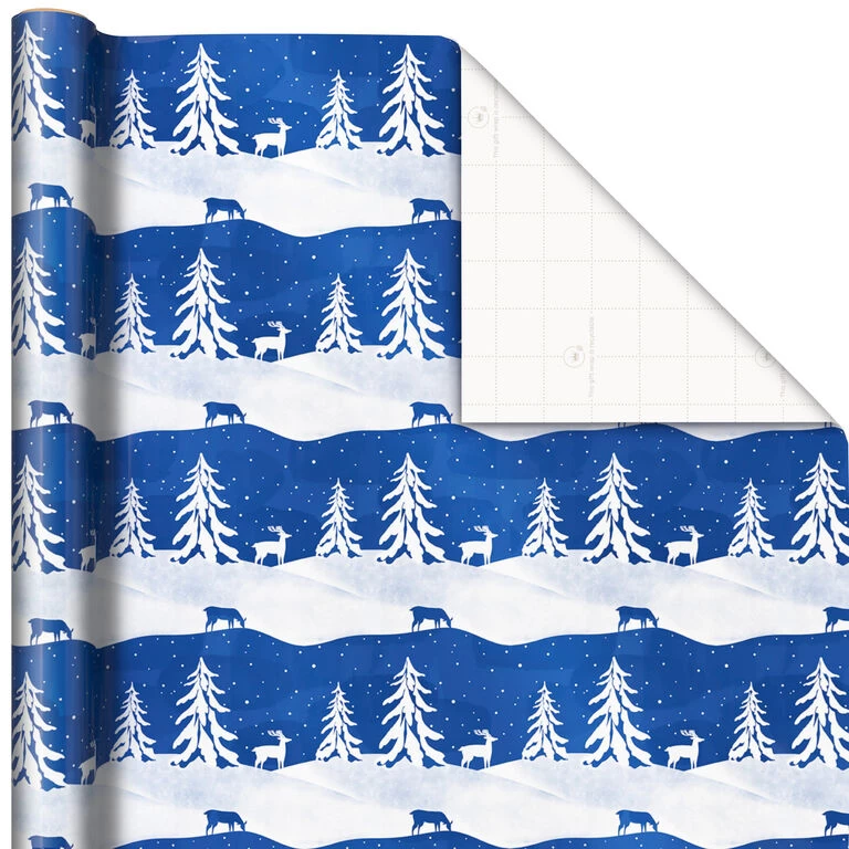 Hallmark Blue And White 3-Pack Holiday Wrapping Paper Assortment, 120 Sq. Ft. 5 Hallmark Blue And White 3-Pack Holiday Wrapping Paper Assortment, 120 Sq. Ft. - Image 3