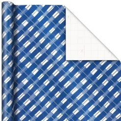 Hallmark Blue And White 3-Pack Holiday Wrapping Paper Assortment, 120 Sq. Ft. 12 Hallmark Blue And White 3-Pack Holiday Wrapping Paper Assortment, 120 Sq. Ft. -Hallmark Blue and White Holiday Wrapping Paper Assortment 5JXW1256 04