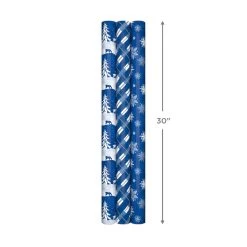 Hallmark Blue And White 3-Pack Holiday Wrapping Paper Assortment, 120 Sq. Ft. 15 Hallmark Blue And White 3-Pack Holiday Wrapping Paper Assortment, 120 Sq. Ft. -Hallmark Blue and White Holiday Wrapping Paper Assortment 5JXW1256 07