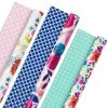 Hallmark Bright Florals 3-Pack Reversible Wrapping Paper, 120 Sq. Ft. Total -Hallmark Bright Flowers 3Pack Reversible Wrapping Paper 5EWR2433 01