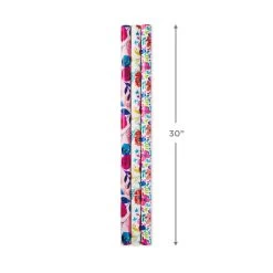 Hallmark Bright Florals 3-Pack Reversible Wrapping Paper, 120 Sq. Ft. Total 11 Hallmark Bright Florals 3-Pack Reversible Wrapping Paper, 120 Sq. Ft. Total -Hallmark Bright Flowers 3Pack Reversible Wrapping Paper 5EWR2433 03