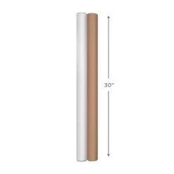 Hallmark Bulk Kraft Paper And White 2-Pack Wrapping Paper, 160 Sq. Ft. Total -Hallmark Bulk Brown and White Kraft Paper Wrapping Paper 5EWR2654 03