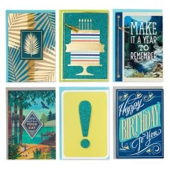 Hallmark Premium Assorted Handmade All-Occasion Cards In Leaf Print Organizer, Box Of 24 -Hallmark Bulk Handmade AllOccasion Cards in Storage Box 5EDX1107 03