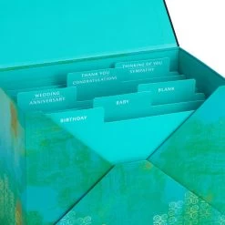 Hallmark Assorted Mahogany All-Occasion Greeting Cards In Green Watercolor Organizer, Box Of 24 -Hallmark Bulk Pack Assorted Mahogany Cards in Storage Box 5EBN1044 05