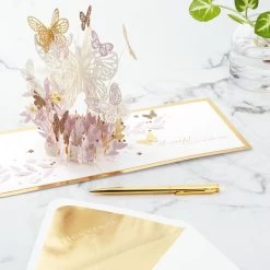 Hallmark Butterfly Bouquet Thankful For You 3D Pop-Up Thinking Of You Card -Hallmark Butterfly Flowers 3D PopUp Thinking of You Card 1299LAD9643 06