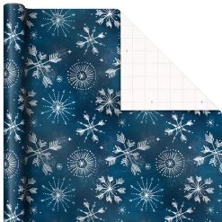 Hallmark Winter Wonder 3-Pack Christmas Wrapping Paper Assortment, 120 Sq. Ft. -Hallmark Cardinals Snowflakes and Village Gift Wrap Pack 5JXW1075 06