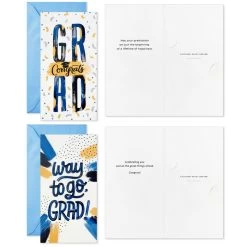 Hallmark Festive Grad Wishes Graduation Cards Assortment, Pack Of 36 -Hallmark Casual Painted Money Holder Graduation Cards Assortment 5GEY2015 04