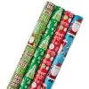 Hallmark Christmas Cheer 4-Pack Reversible Wrapping Paper Assortment, 150 Sq. Ft. 2 Hallmark Christmas Cheer 4-Pack Reversible Wrapping Paper Assortment, 150 Sq. Ft. -Hallmark Christmas Cheer Assortment Reversible Wrapping Paper 5JXW1736 01