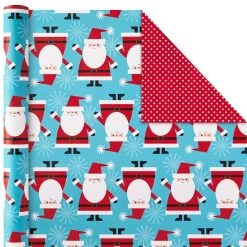 Hallmark Christmas Cheer 4-Pack Reversible Wrapping Paper Assortment, 150 Sq. Ft. -Hallmark Christmas Cheer Assortment Reversible Wrapping Paper 5JXW1736 07