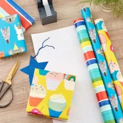 Hallmark Colorful Celebration 3-Pack Wrapping Paper, 55 Sq. Ft. Total -Hallmark Colorful Celebration 3Pack Wrapping Paper Rolls 5EWR6373 02
