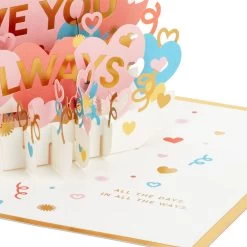 Hallmark Love You Always 3D Pop-Up Love Card -Hallmark Colorful Hearts 3D PopUp Love Card 1299LAD2904 04