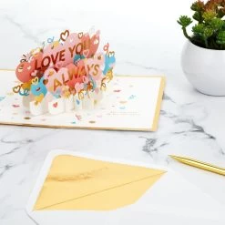 Hallmark Love You Always 3D Pop-Up Love Card -Hallmark Colorful Hearts 3D PopUp Love Card 1299LAD2904 07