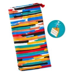 Hallmark 28" Colorful Stripes Fabric Gift Bag With Tag -Hallmark Colorful Stripes Fabric Gift Bag With Tag 1499EGB7348 04