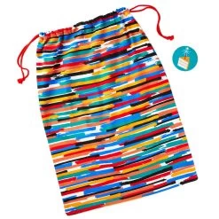 Hallmark 28" Colorful Stripes Fabric Gift Bag With Tag -Hallmark Colorful Stripes Fabric Gift Bag With Tag 1499EGB7348 05