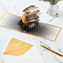 Hallmark Crescent Moon 3-D Pop-Up Halloween Card -Hallmark Crescent Moon and Bats 3D PopUp Halloween Card 1299IEH3001 08