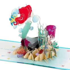 Hallmark Disney The Little Mermaid Wishing You Happiness 3D Pop-Up Card 15 Hallmark Disney The Little Mermaid Wishing You Happiness 3D Pop-Up Card -Hallmark Disney The Little Mermaid Ariel 3D PopUp Card for Her 1499LAD2902 04