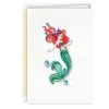Hallmark Disney The Little Mermaid Ariel Happy Wish Quilled Paper Handmade Card -Hallmark Disney The Little Mermaid Ariel Quilled Paper Card 1299LAD2858 01
