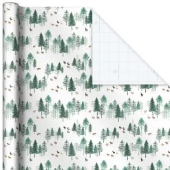 Hallmark Elegant Evergreens 2-Pack Holiday Wrapping Paper, 150 Sq. Ft. -Hallmark Elegant Evergreens Holiday Wrapping Paper 5JXW1203 06