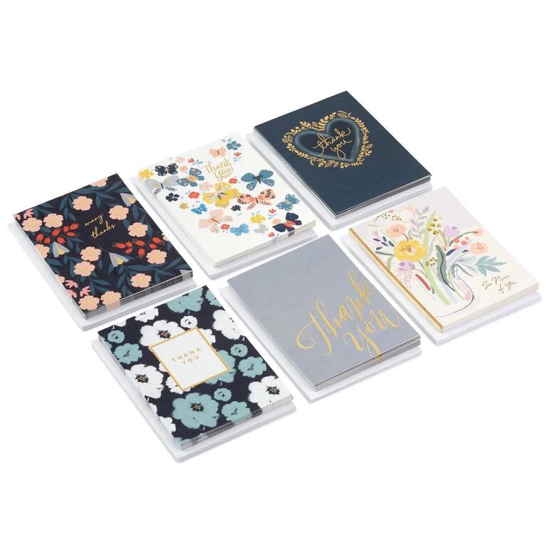 Hallmark Elegant Florals Boxed Blank Thank-You Notes Assortment, Pack Of 48 3 Hallmark Elegant Florals Boxed Blank Thank-You Notes Assortment, Pack Of 48