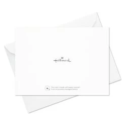 Hallmark Ivory Floral Flat Note Cards In Caddy, Box Of 40 -Hallmark Floral SinglePanel Note Cards With Caddy 3CNT5048 07