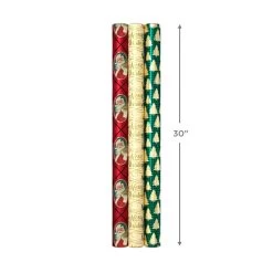 Hallmark Traditional 3-Pack Foil Christmas Wrapping Paper Assortment, 60 Sq. Ft. 17 Hallmark Traditional 3-Pack Foil Christmas Wrapping Paper Assortment, 60 Sq. Ft. -Hallmark Foil Christmas Wrapping Paper Assortment 5JXW1065 08